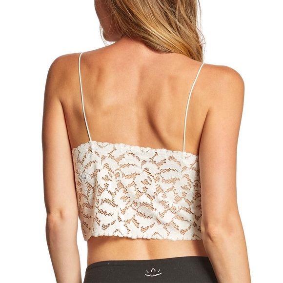 Free People Intimately Cami Lace Lacey Bralette in white || size small - Picture 2 of 6